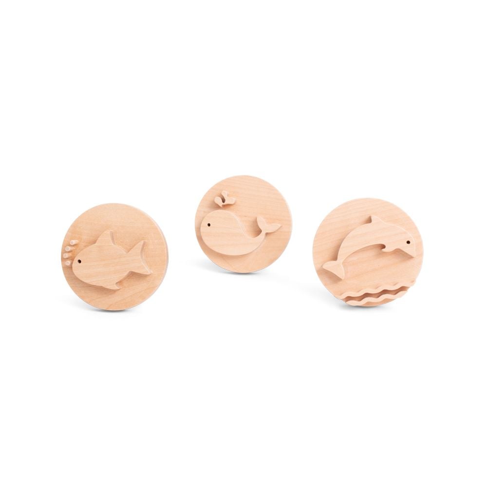 Stampile din lemn pentru nisip, BS Toys