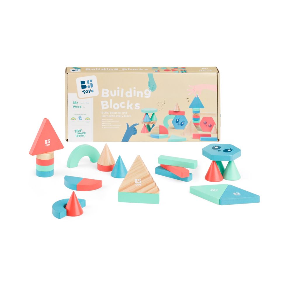 Joc educativ, BS Toys, Caramizi colorate de constructie