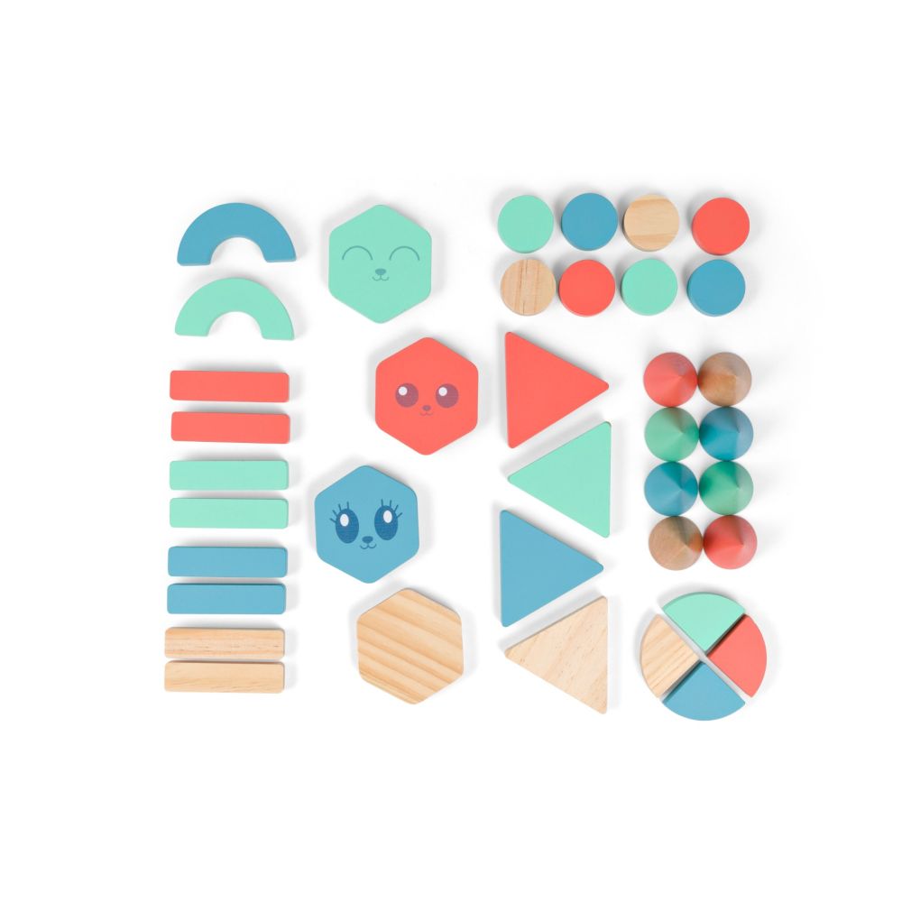 Joc educativ, BS Toys, Caramizi colorate de constructie