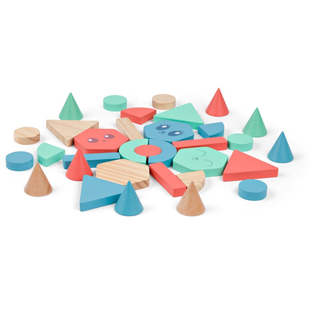 Joc educativ, BS Toys, Caramizi colorate de constructie