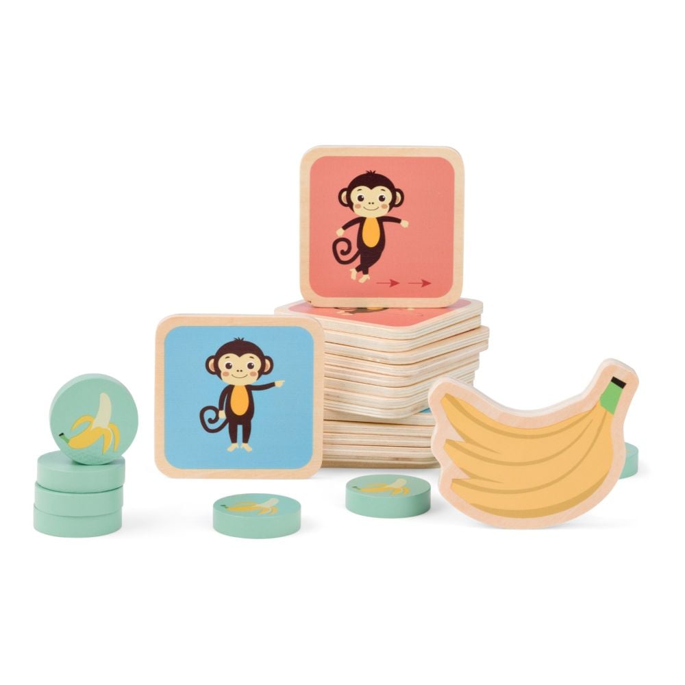 Joc de memorie si motricitate, BS Toys, Urmareste maimutica