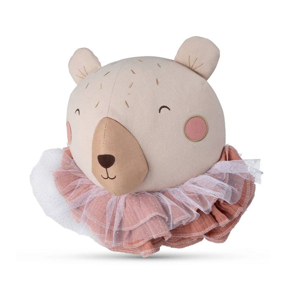 Decoratiune de perete, Ursul Beau cu guler, Bon Ton Toys, 32 cm