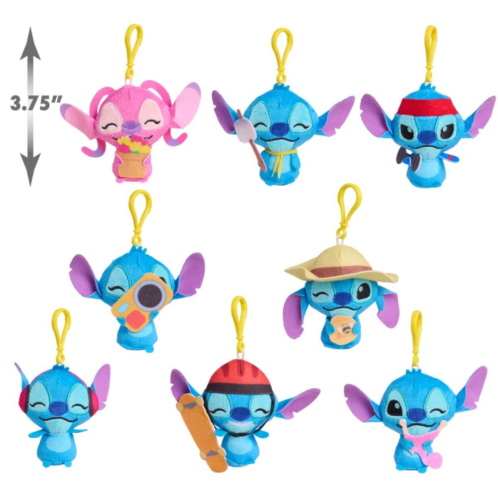 Breloc din plus, surpriza, Disney Stitch, 9 cm