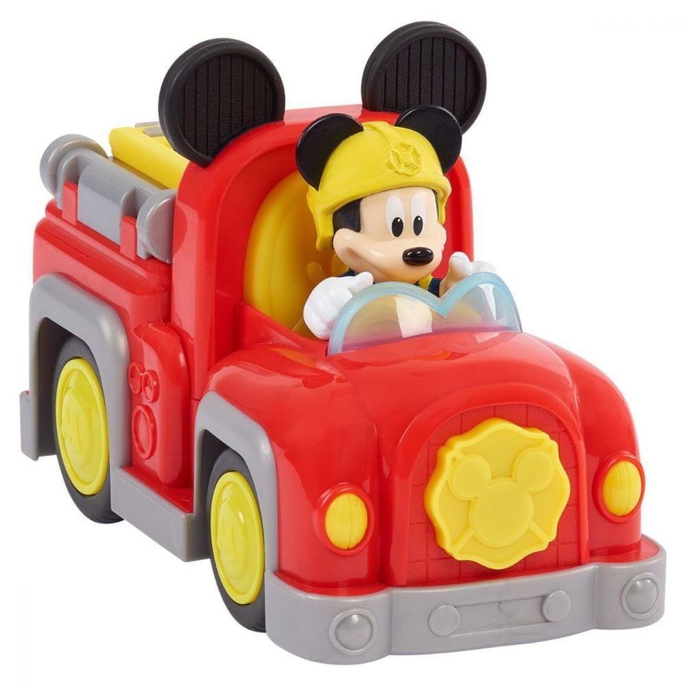 Figurina Mickey Mouse cu masina de pompieri, 38756