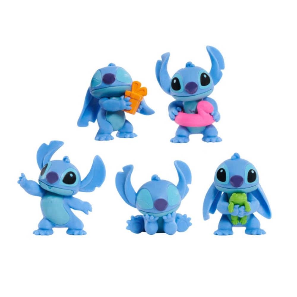 Set 5 mini figurine, Disney Stitch, 5 cm