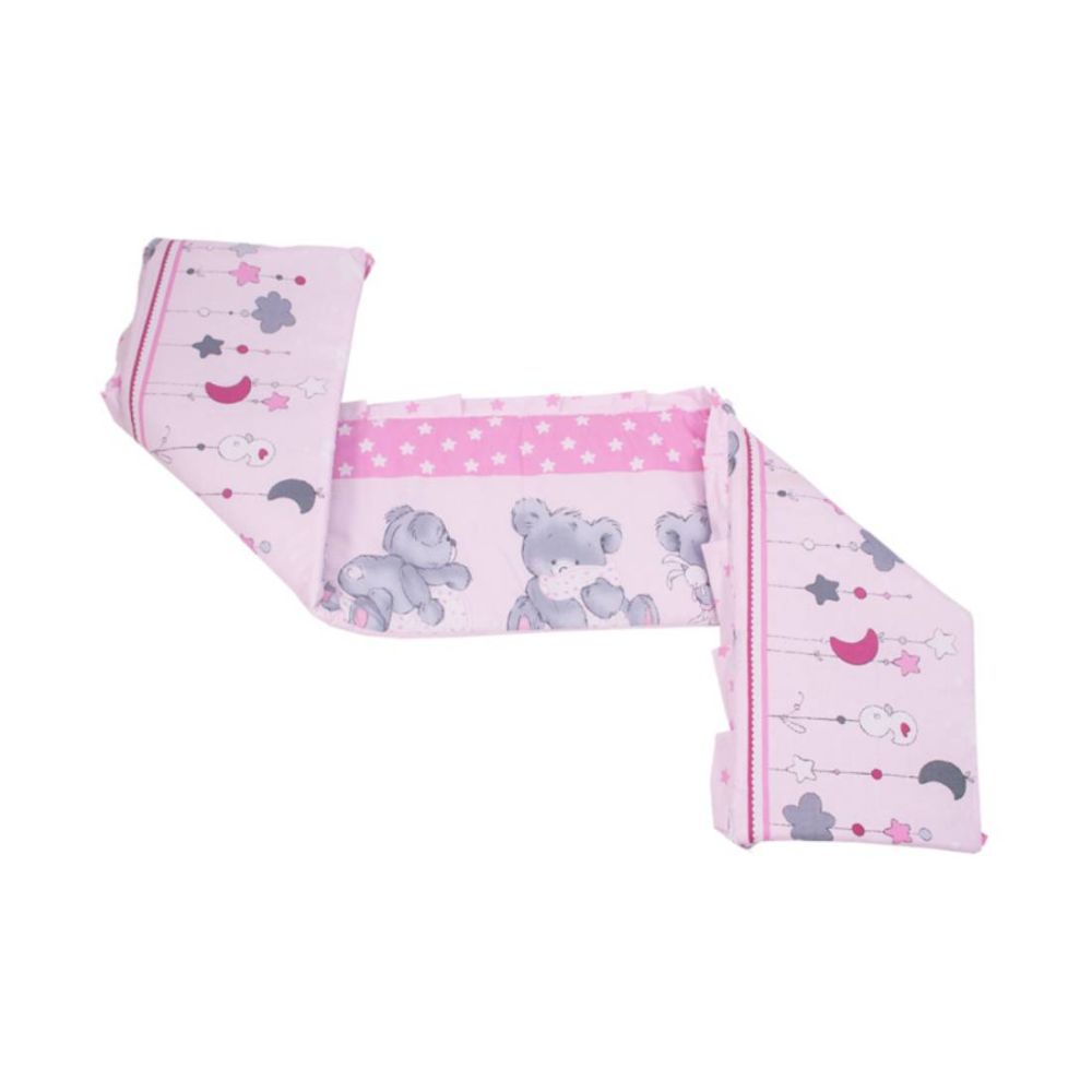 Lenjerie Mykids Teddy Hug Roz, M1, 4 piese, 120x60 cm