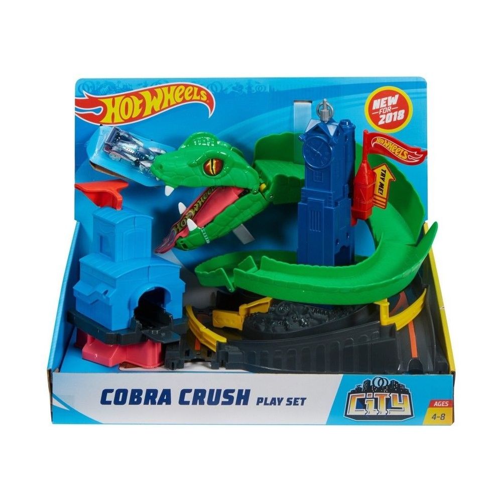 Set de joaca carusel cu masinuta HotWheels Cobra Crush