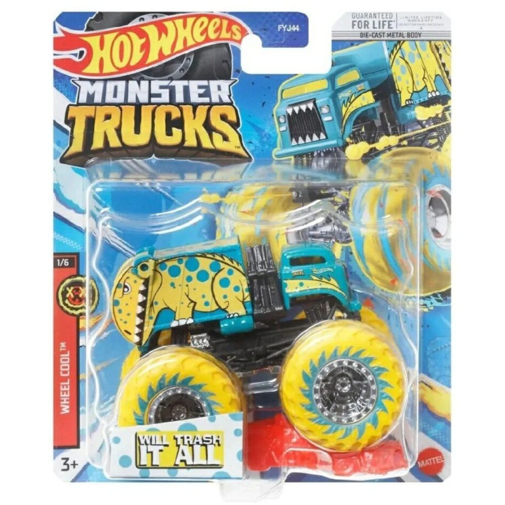Masinuta Hot Wheels Monster Truck, Will Trash It All, HNW20