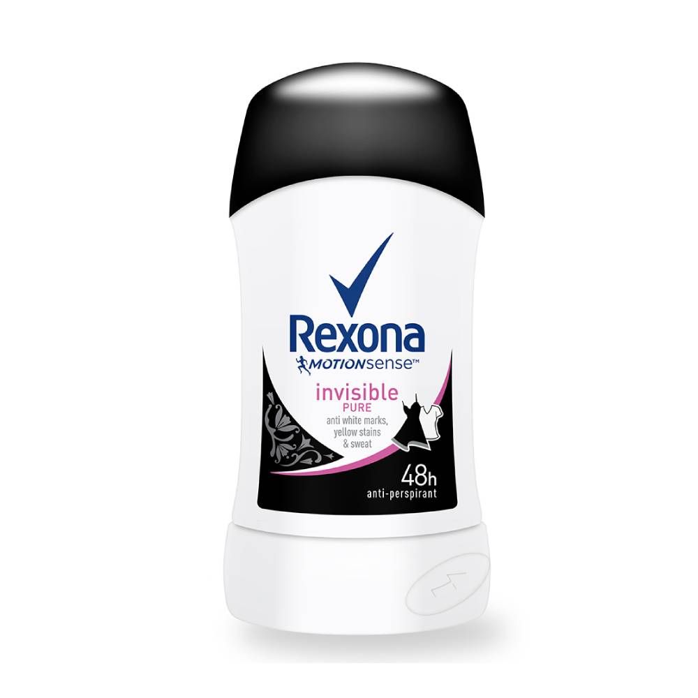 Deodorant stick Rexona Invisible Pure, 40 ml