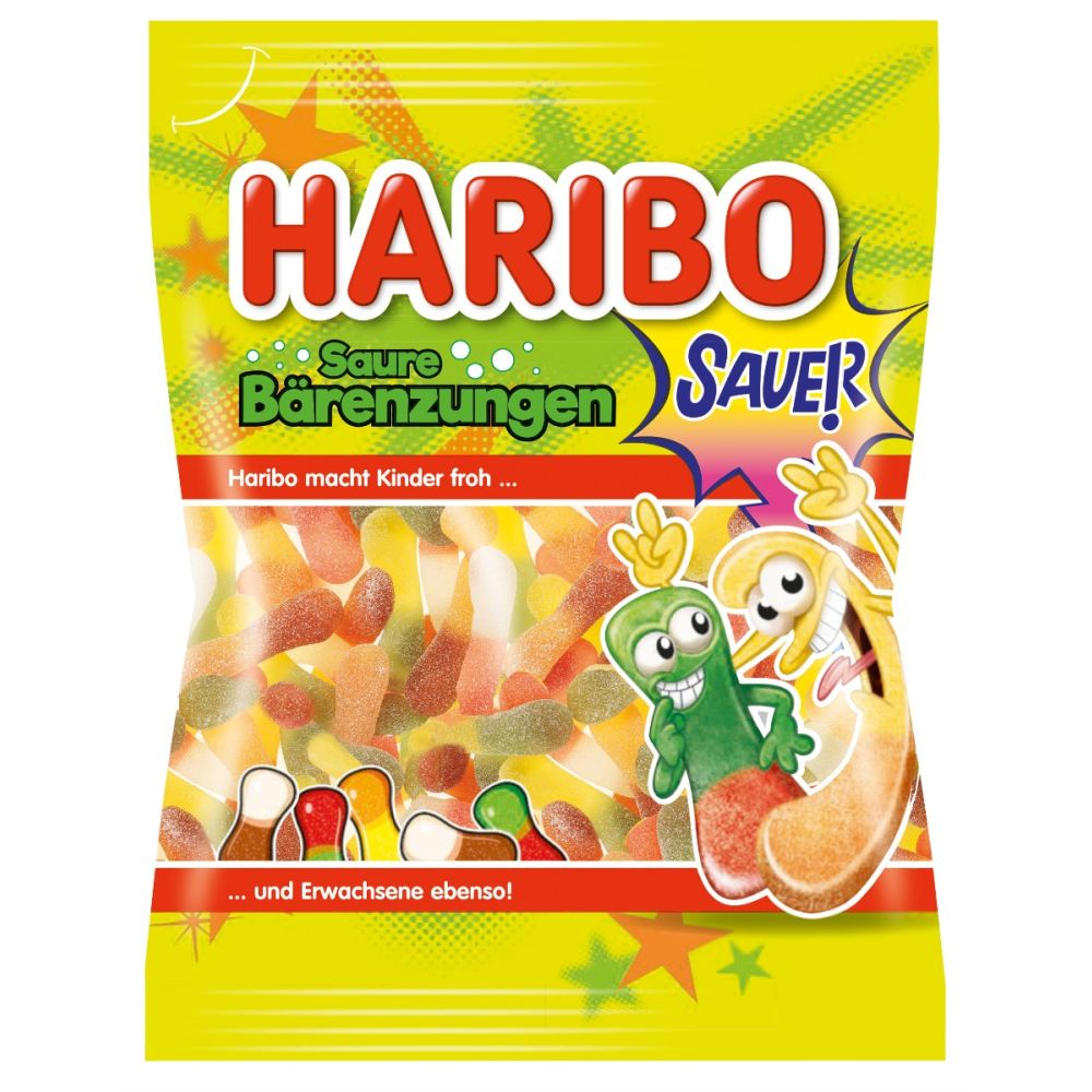 Jeleuri Haribo, Saure Barenzungen, 100 g