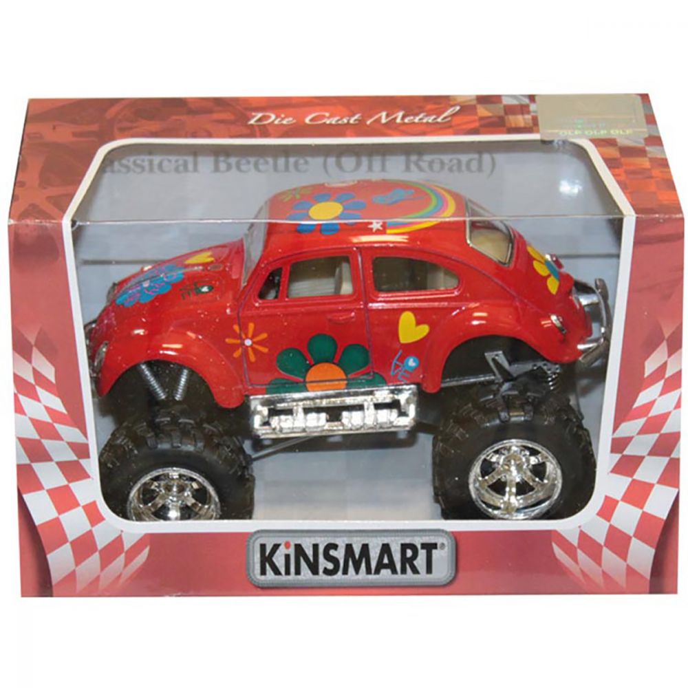 Masinuta metalica de off-road Kinsmart, Volkswagen Beetle, Rosu