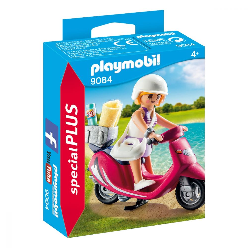 Figurina Playmobil Special Plus - Fata cu scooter (9084)