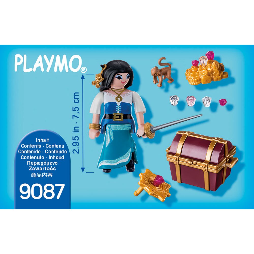 Figurina Playmobil Special Plus - Femeie pirat cu comoara (9087)