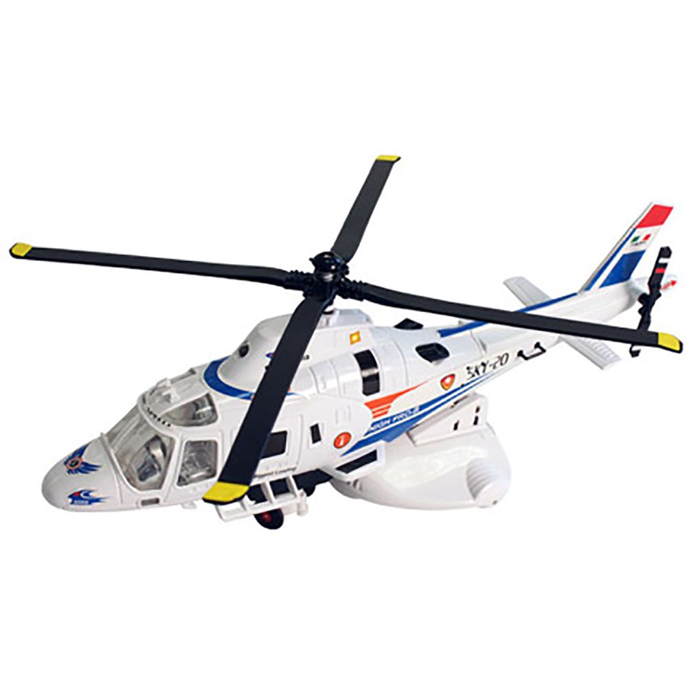 Elicopter Unika Toy, Alb, 30 cm