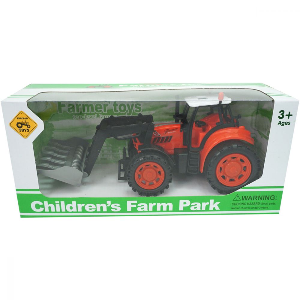 Tractor Farm Unika Toy, Rosu, 25 cm