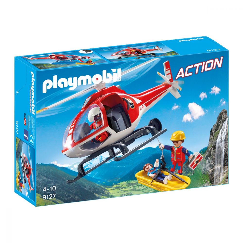 Set Playmobil Action -  Salvatori montani cu elicopter (9127)
