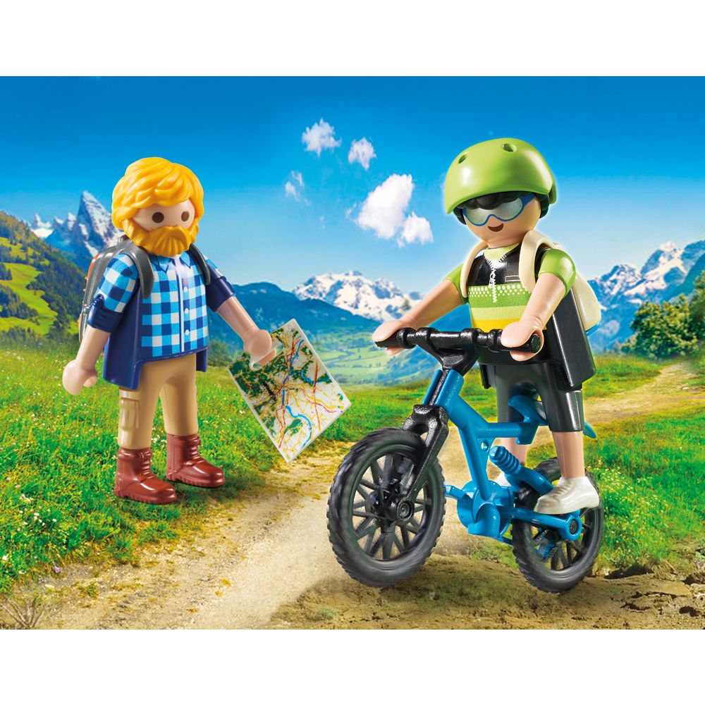 Set figurine Playmobil Action - Biciclist si calator (9129)