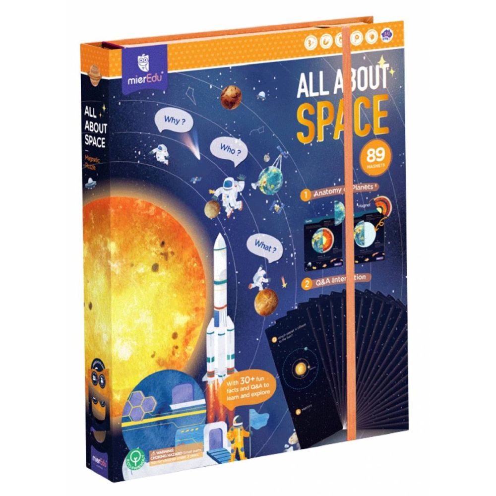 Joc educativ magnetic, mierEdu, Totul despre spatiu | Noriel