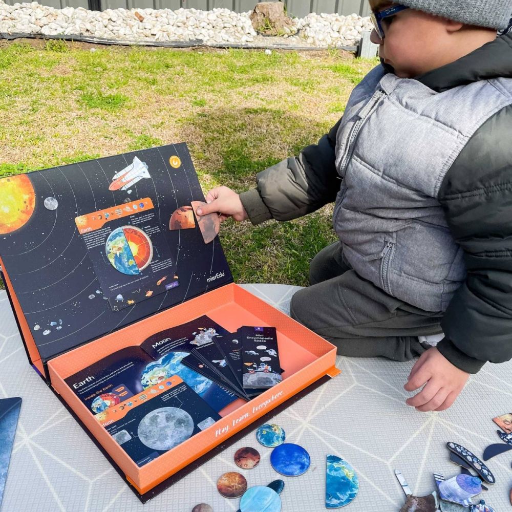 Joc educativ magnetic, mierEdu, Totul despre spatiu | Noriel