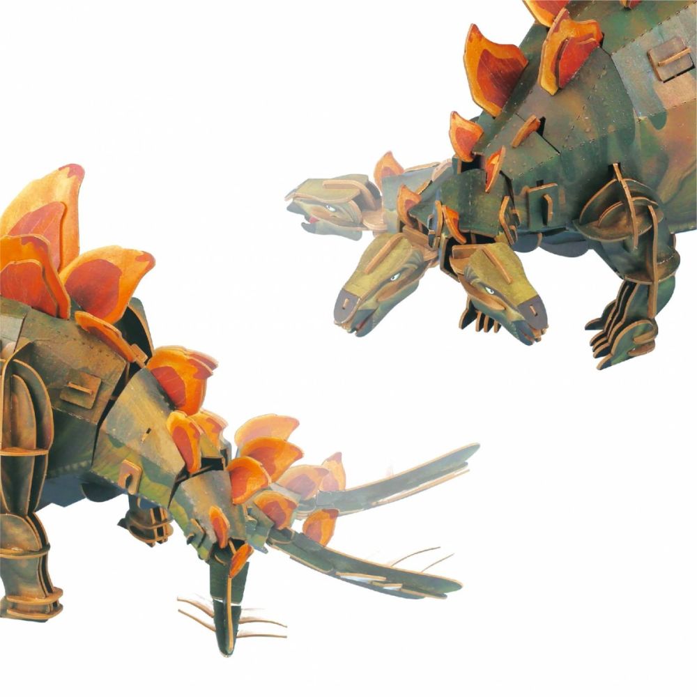Puzzle 3D reglabil, mierEdu, Stegosaurus Deluxe, 154 piese
