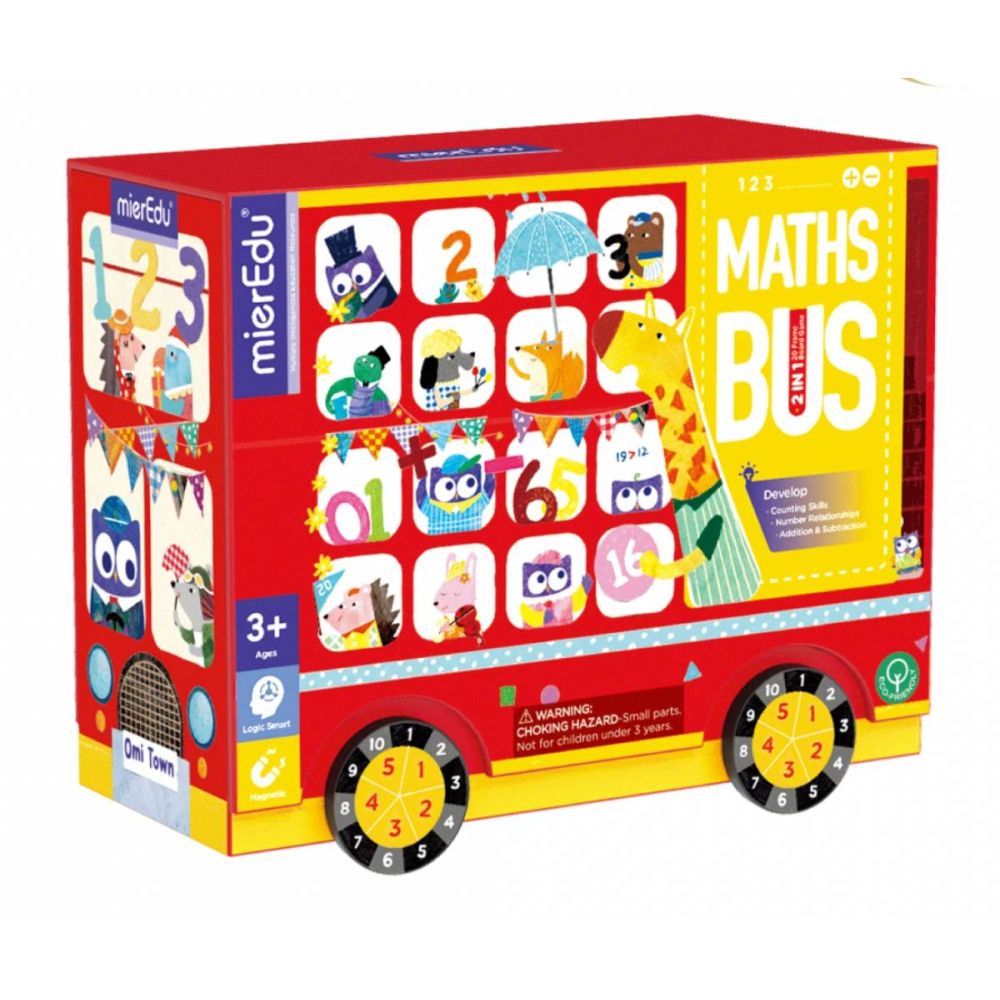 Joc educativ 2 in 1, mierEdu, Autobuzul matematic