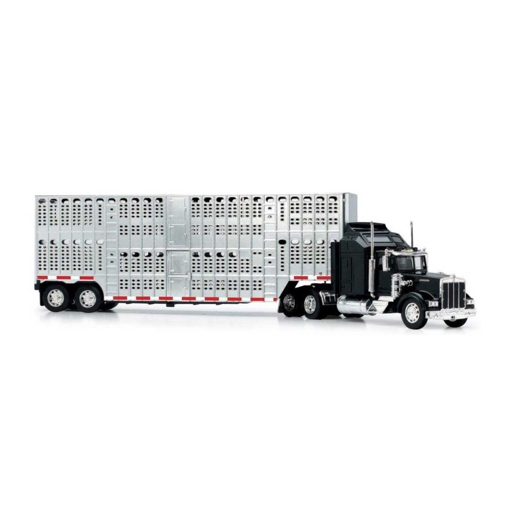 Camion transportator pentru animale, New Ray, Kenworth W900, 1:43