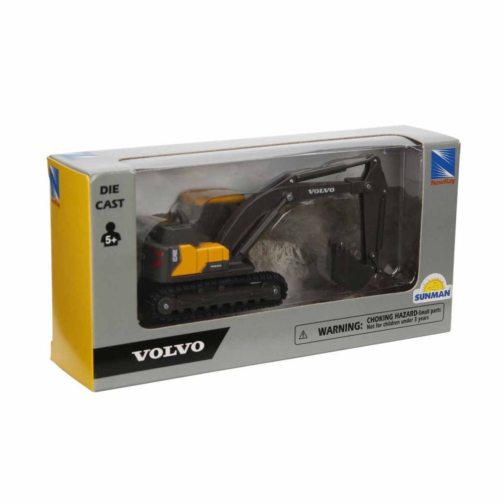Mini vehicul de constructie, New Ray, Volvo, Excavator, 1:50
