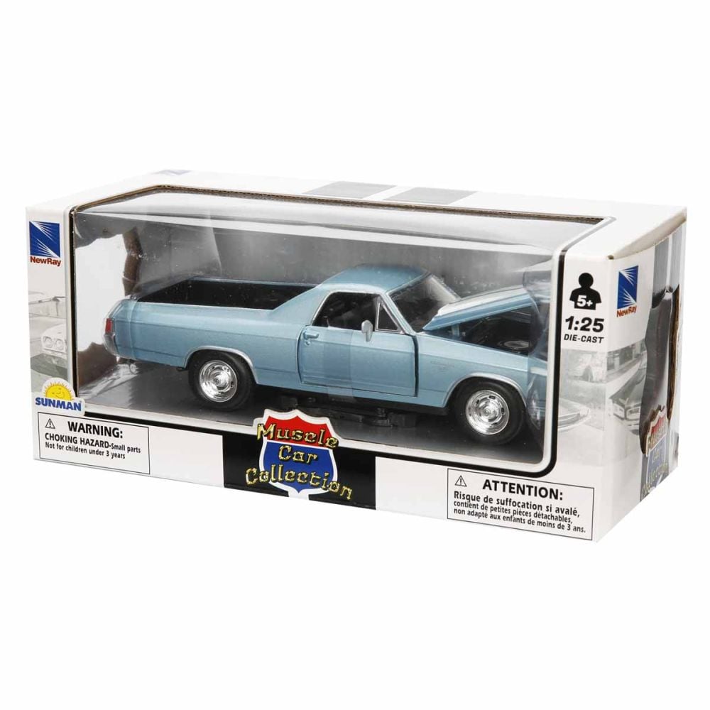 Masina metalica, New Ray, 1970 Chevrolet El Camino SS, Blue, 1:25
