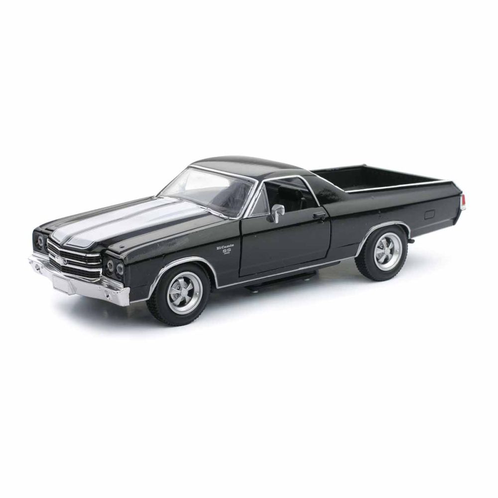 Masina metalica, New Ray, 1970 Chevrolet El Camino SS, Negru, 1:25