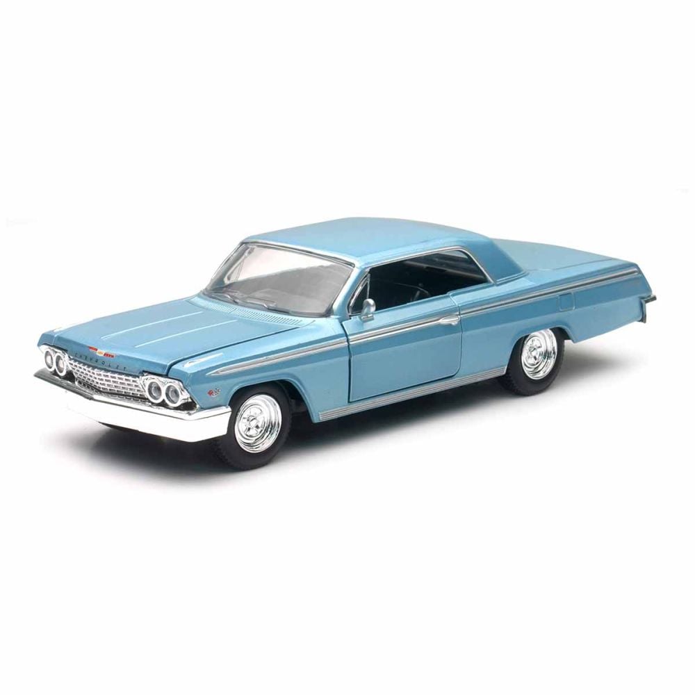 Masina metalica, New Ray, 1962 Chevrolet Impala SS, Blue, 1:25