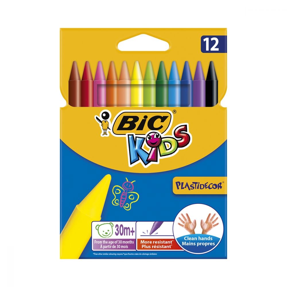 Set creioane cerate Plastidecor Bic, P12
