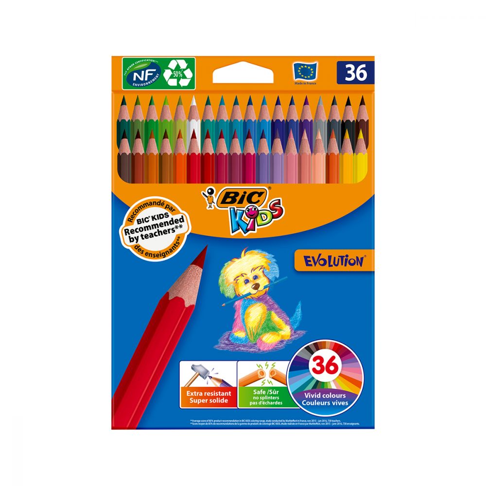 Set creioane colorate Evolution Bic, P36