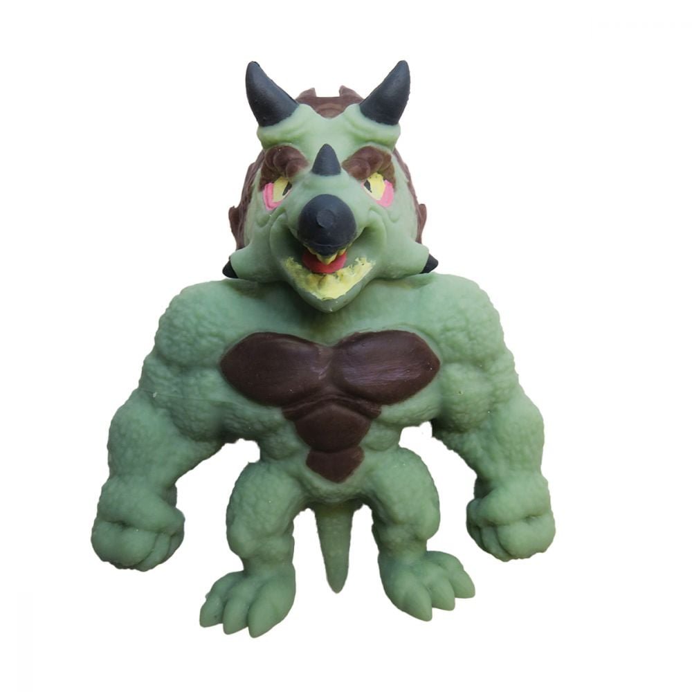 Figurina Monster Flex Dino, Monstrulet care se intinde, Tricerox