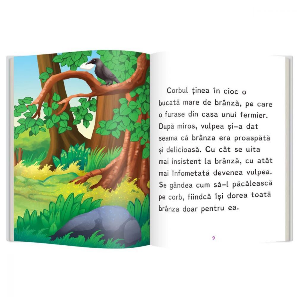 Corbul si vulpea, Fabulele lui Esop, Nivelul 1