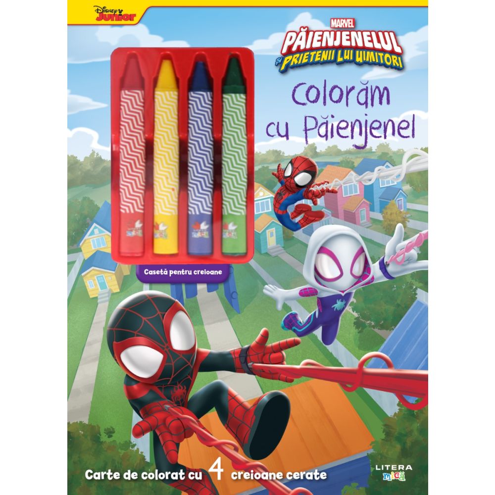 Disney Marvel, Paienjenelul si prietenii lui uimitori, Carte de colorat cu 4 creioane cerate