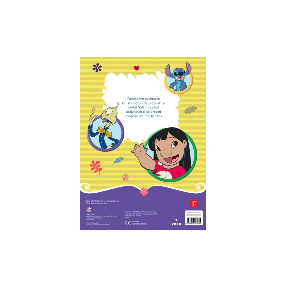 Disney Stitch, Coloram cu Lilo si Stitch, Carte de colorat cu 4 creioane cerate