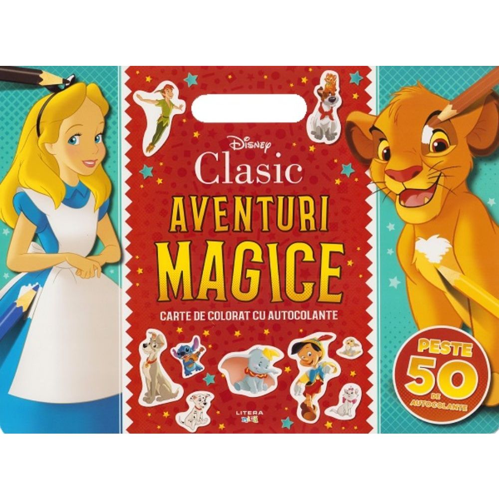Disney Clasic, Aventuri magice, Carte de colorat cu autocolante