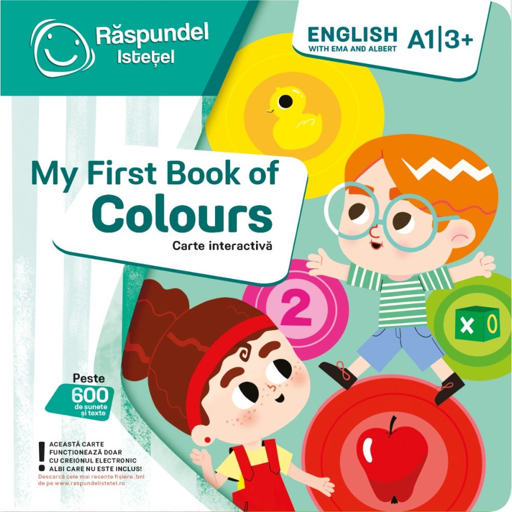 Carte interactiva, Raspundel Istetel, My first book of colors, Limba engleza