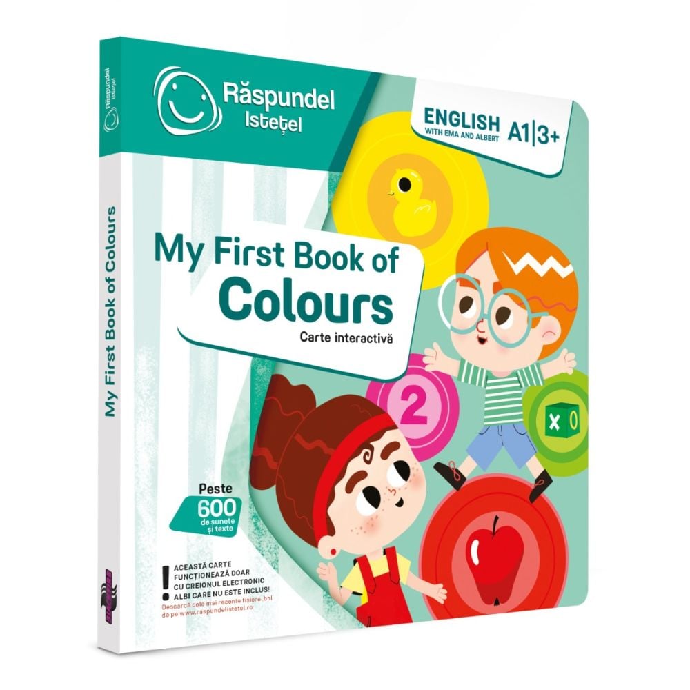 Carte interactiva, Raspundel Istetel, My first book of colors, Limba engleza