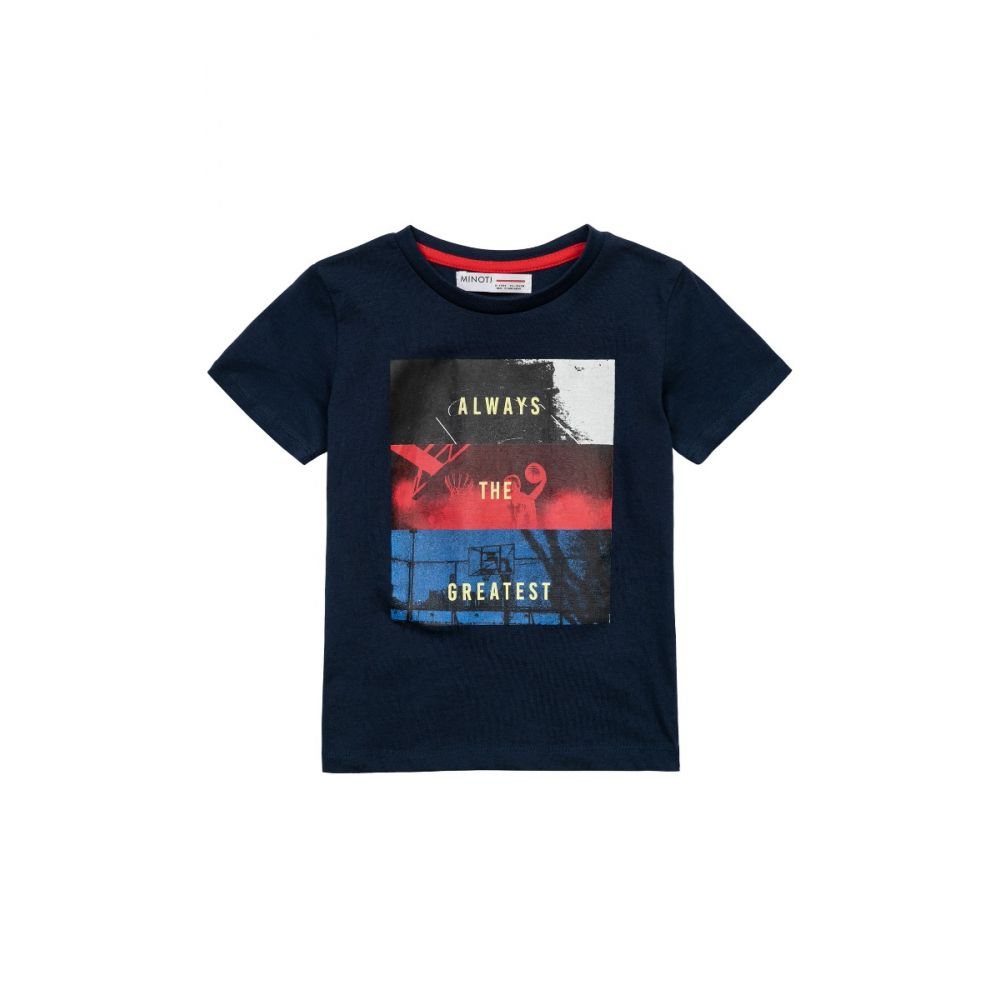 Tricou cu imprimeu frontal, Minoti, bluemarin