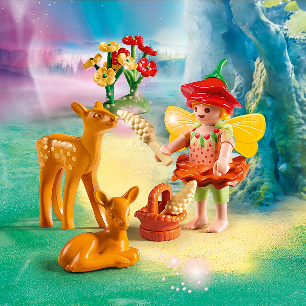 Set figurine Playmobil Fairies - Zana cu caprioare (9141)