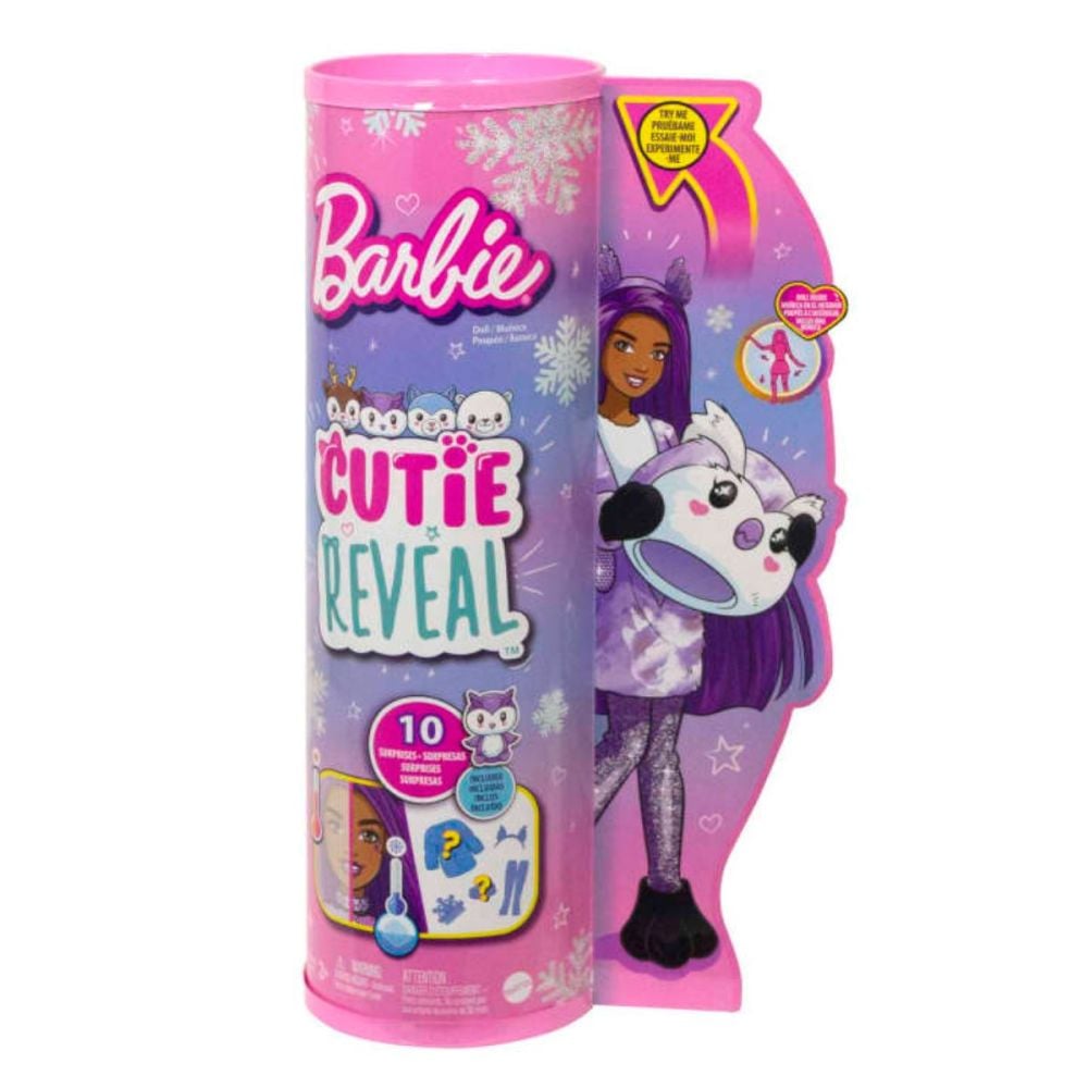  Papusa Barbie Cutie Reveal, Bufnita, cu 10 surprize