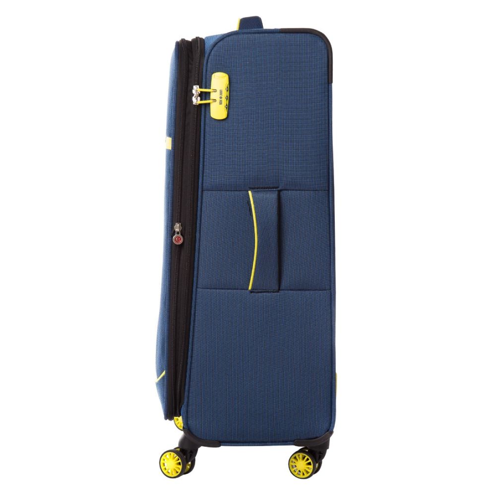 Troler Lamonza Lime, Albastru, 77 cm
