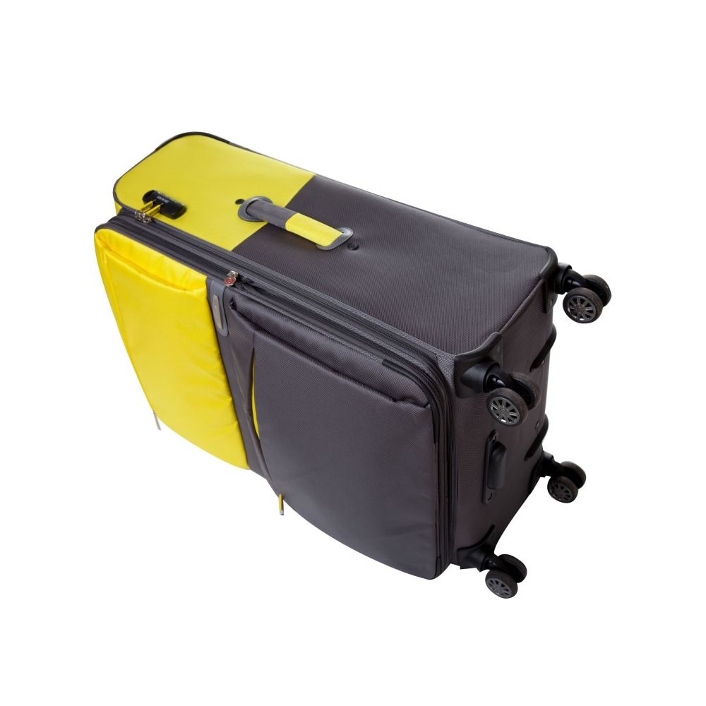 Troler Lamonza Amazonia, Gri cu Galben, 77 x 46 x 31 cm