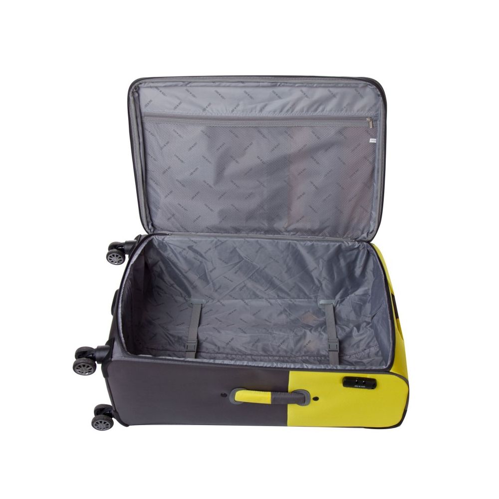 Troler Lamonza Amazonia, Gri cu Galben, 77 x 46 x 31 cm