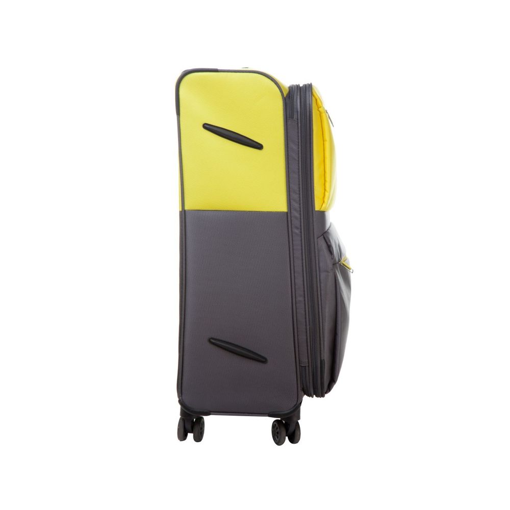 Troler Lamonza Amazonia, Gri cu Galben, 77 x 46 x 31 cm