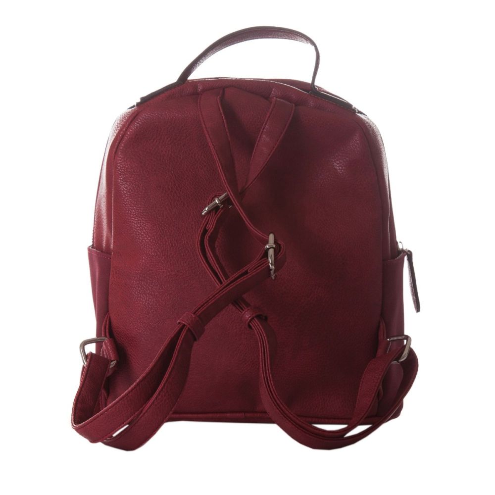 Rucsac dama Lamonza Azalya, Rosu, 30 cm