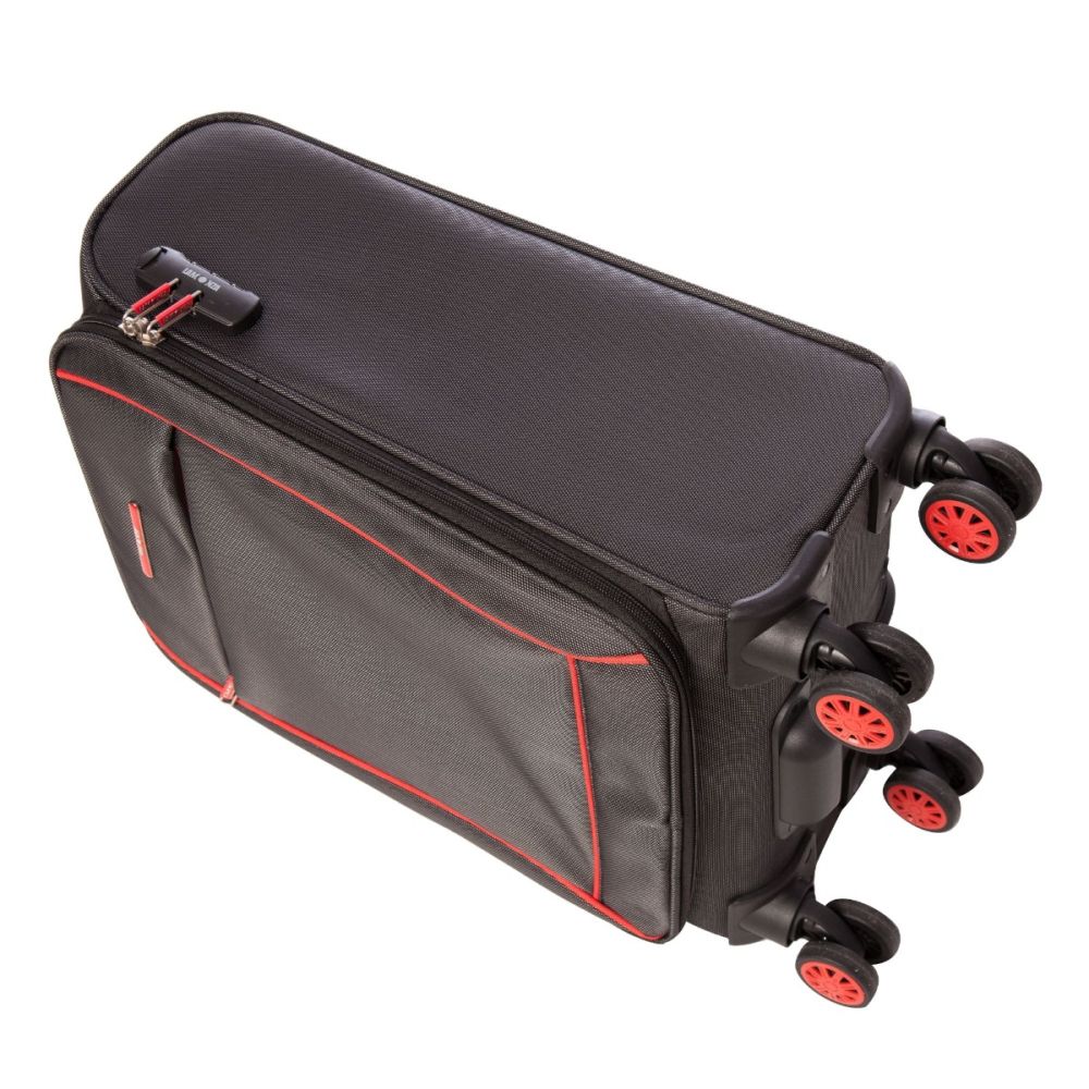 Troler Lamonza Essen, Gri cu Rosu, 55 x 36 x 22 cm