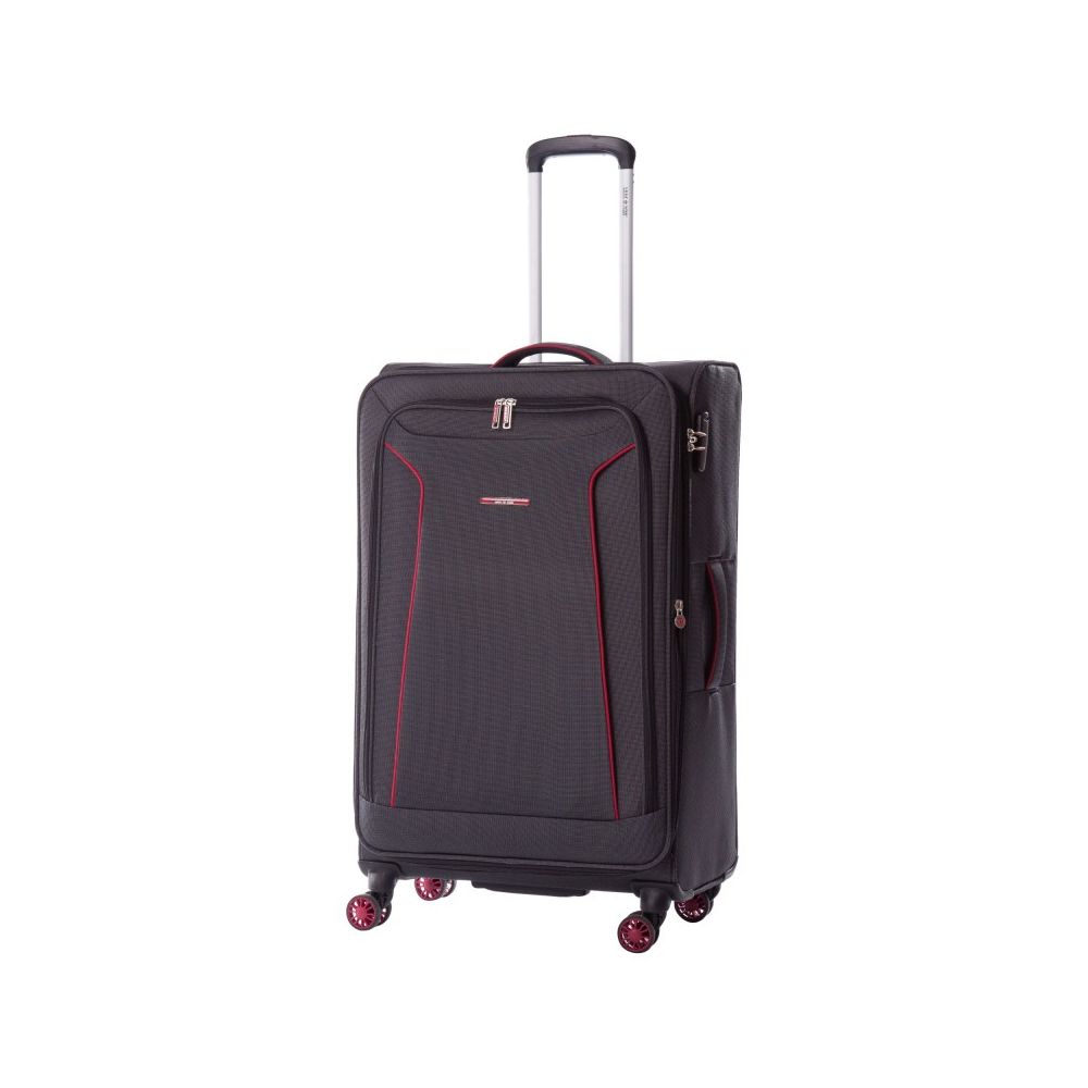 Troler Lamonza Cruise, Gri inchis cu Rosu, 77 x 46 x 31 cm