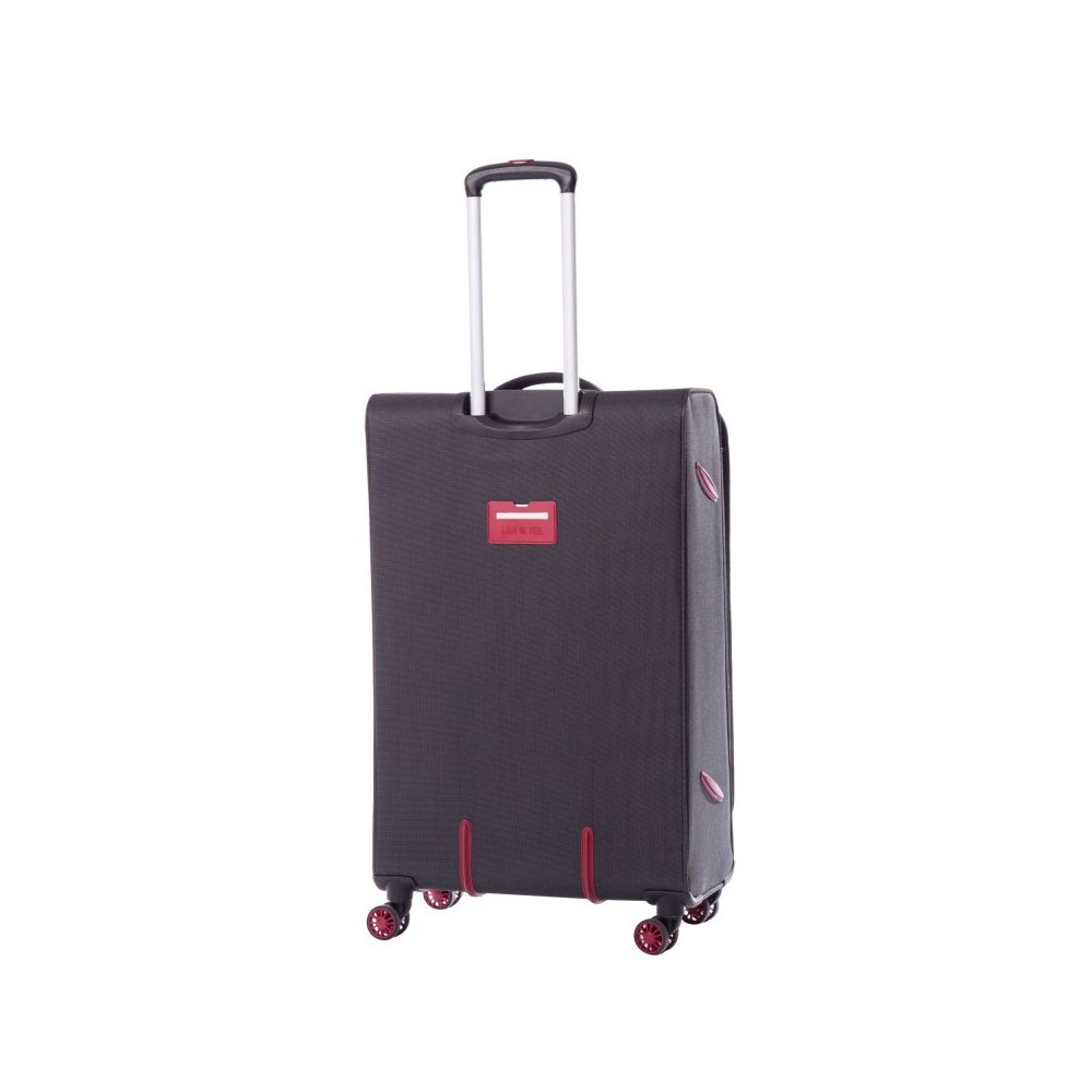 Troler Lamonza Cruise, Gri inchis cu Rosu, 77 x 46 x 31 cm